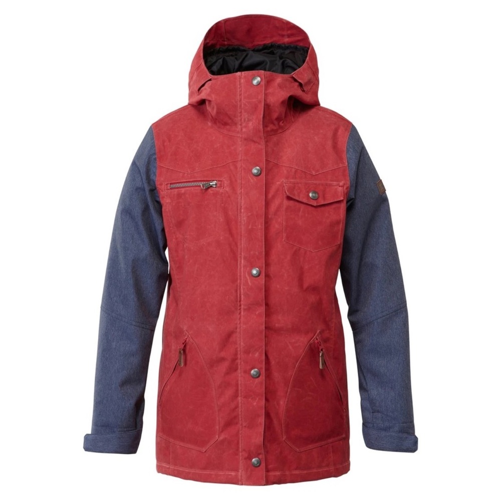 Snowboarding‎ Jacket DC Women's Red and Blue Ski Jacket 10,000K Denim  XS NWT